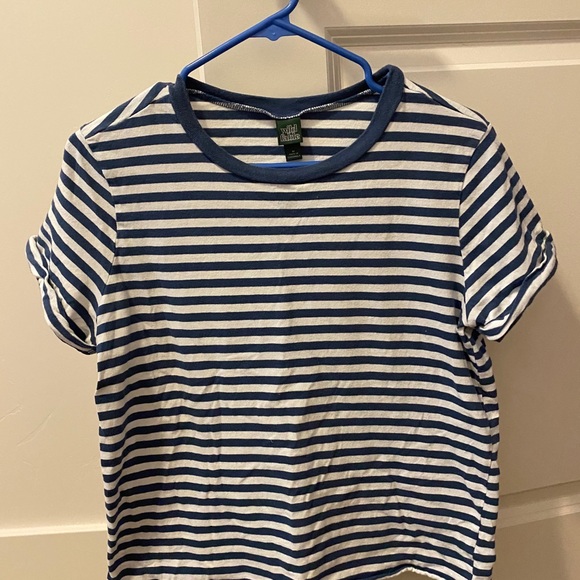 Wild Fable Blue + White Striped T-Shirt - Picture 3 of 4